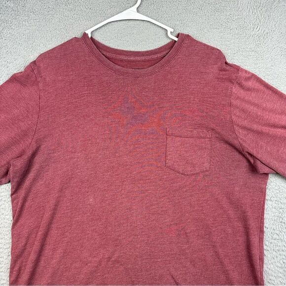 State Of Mine Shirt Mens Large Red North Carolina Long Sleeve Flag Logo Casual - Picture 3 of 13